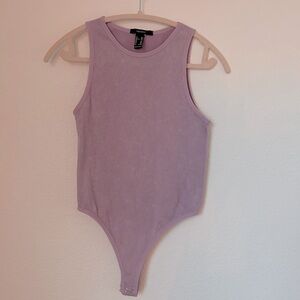 Forever 21 Lavender Ribbed Bodysuit - Size Medium